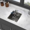 15" Undermount Bar Sink With Folding Faucet, 16 Gauge Stainless Steel, Single Bowl - Gunmetal Black - Image 2
