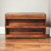 Buffalo - Hide Pull Out Shoe Storage Bench - Chestnut - Image 11
