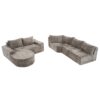 Oversized Modular Sofa Cloud Sectional Sofa Set Upholstered Couches U - Shaped Sofa With Deep Seat For Living Room - Brown - Image 24