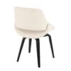 Fabrico - Mid-Century Modern Dining Chair (Set of 2) - Black / Cream - Image 5