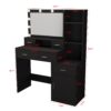 Newly Designed Smart Mirror Dressing Table With Drawers And Storage Cabinet, Dressing Table With Dressing Pad For Bedroom, Dressing Room - Black - Image 3