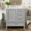 Bathroom Vanity, Modern Bathroom Cabinet With Sink Combo Set, Bathroom Storage Cabinet With A Soft Closing Door And 3 Drawers, Solid Wood Frame - Gray - Image 19