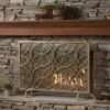 Thayer - Single Panel Iron Fireplace Screen With Geometric Design - Gold - Image 2