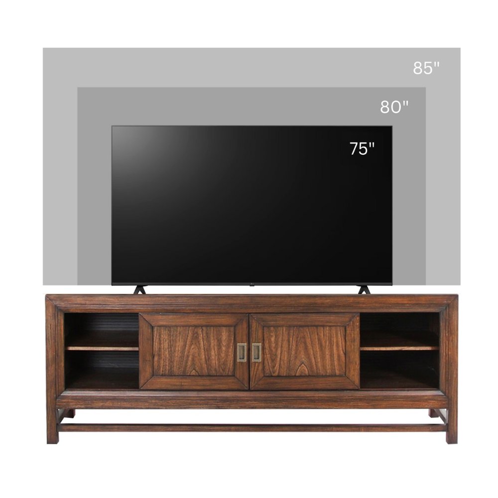 Branson - TV Stand Console, For TVs Up To 85", Two Tone - Brown - Image 9