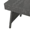 Outdoor Wicker Table With Rectangular Tabletop - Gray - Image 7