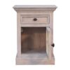 Glazed Bedside Table - Stone White - Image 8