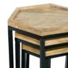Modern Industrial End Table (Set of 3) - Black / Natural - Image 9