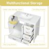 Vintage Style 36" Bathroom Vanity With Sink, Soft Closing Door, 4 Different Size Drawers Frame - White - Image 6