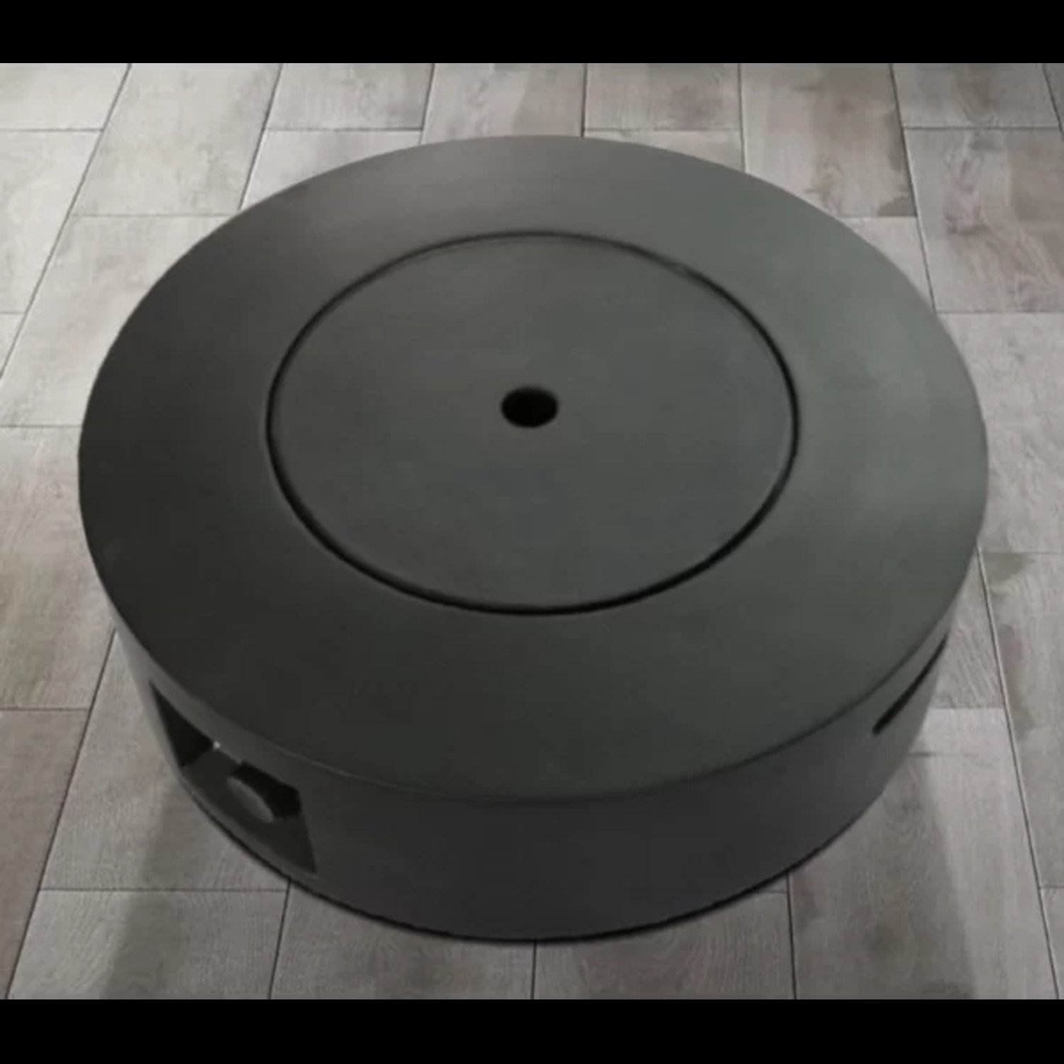 Fibre Reinforced Propane Gas Outdoor Fire Pit Table With Lid - Charcoal - Image 5