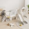 Versatile Toddler Slide With 11 - 1 Activity Center - Gray / Ivory - Image 2