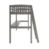 Everest - Twin Size Loft Bed Frame With Stairs High Loft Bed With Desk And Storage, Solid Wood - Gray - Image 4