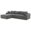2 Pices Free Combination Minimalist Style Modular Sectional, Wrinkle Resistant Couch Set L Shaped Compressed Sofa For Living Room - Gray - Image 3