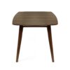 5 Piece Mid Century Dining Set With Walnut Frame, Upholstered Dining Chairs - Dark Gray - Image 5