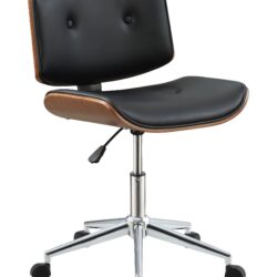 Camila - Synthetic Leather Office Chair - Black