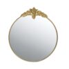 Large Round Wall Mirror With Metal Frame, Circle Accent Mirror For Living Room Bedroom Entryway - Gold - Image 2
