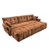 Elegant Textured 3 Seater Sofa Set With 3 Ottomans And Pillows Frame - Burnt Orange - Image 15