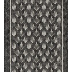 Sunshine - 2'7" X 7'3" Indoor, Outdoor Area Rug Polypropylene - Anthracite
