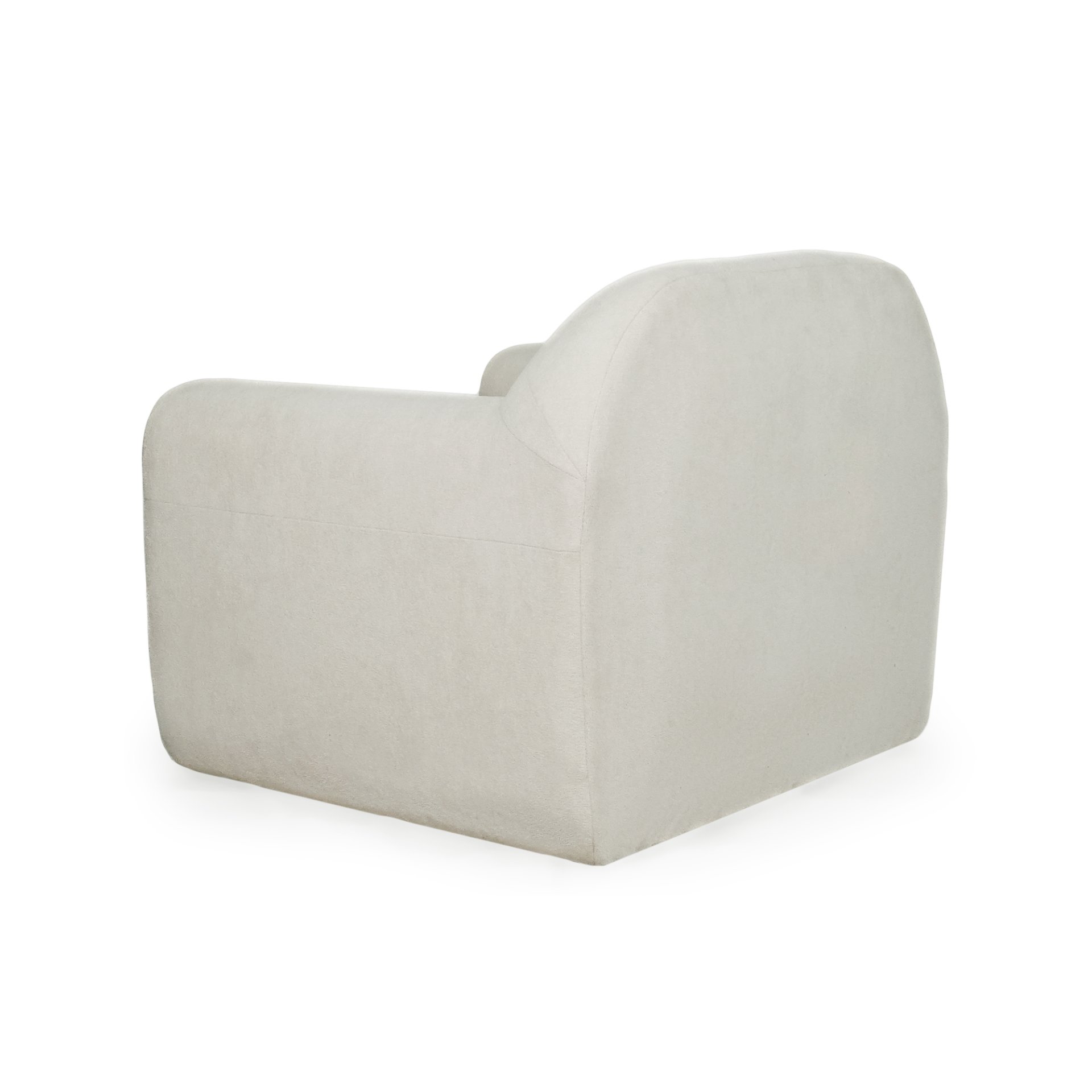Harmonara - Boucle Upholstered Club Chair With Blind Tufting - Cream - Image 6