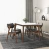 Edwin - Mid-Century Modern Dining Chair (Set of 2) - Black / Brown - Image 7