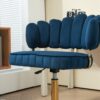 Modern Home Office Desk Chair With Adjustable Height And Swivel Wheels - Navy - Image 12