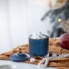 Glass Candy Jar With Lid, Christmas Candy Jar Containers (Set of 2) - Gold / Blue - Image 10