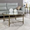 Aditya - Mirrored Antique Brass Coffee Table - Antique Brass - Image 5