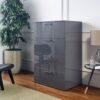 Bliss - Glossy 4 Drawer Jumbo Chest With Extra Deep Storage - Dark Gray - Image 2