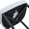 Minimalist Ergonomic Dining Chair With Curved Backrest, Metal Legs (Set of 4) - White / Black - Image 13