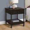 Accent - Table, 2 Tier, Square, Traditional - Walnut - Image 9