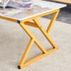 Coffee Table With A Natural And Smooth Marble Pattern On The Surface - Gold - Image 14