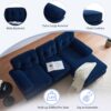 Modern L Shaped Sectional Sofa For Living Room And Bedroom - Blue - Image 6