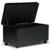 Cosmopolitan - Storage Ottoman - Midnight Black - Image 2
