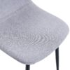 (Set of 4) Fabric Back And Metal Combined Spoon Chairs Perfectly Matching Minimalist And Scandinavian Style Homes - Gray / Black - Image 15