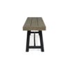 Cloud - Outdoor Bench With Acacia Wood Frame And Slat Panel Design (Set of 2) - Sandblast Gray / Black - Image 9