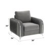 Wenona - Series 4 Pieces Living Room Set With A Coffee Table - Black / Gray - Image 6