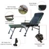Camping Lounge Chair With Detachable Footrest, Portable Folding Reclining Camping Chair With Adjustable Backrest For Indoor And Outdoor Camping Beach Hiking Fishing - Green / Black - Image 15
