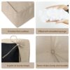 Outdoor Swing Seat Cushion Pad For 2 3 Seater Bench, Waterproof Polyester - Khaki - Image 4