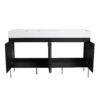 Deluxe 60" Freestanding Bathroom Vanity With Resin Double Sink - Dark Oak - Image 17