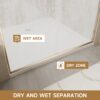 Aluminum Frame Double Sliding Soft Close Shower Door, 1 / 4" Tempered Glass And Dual 304 Stainless Steel Handles - Chrome - Image 8