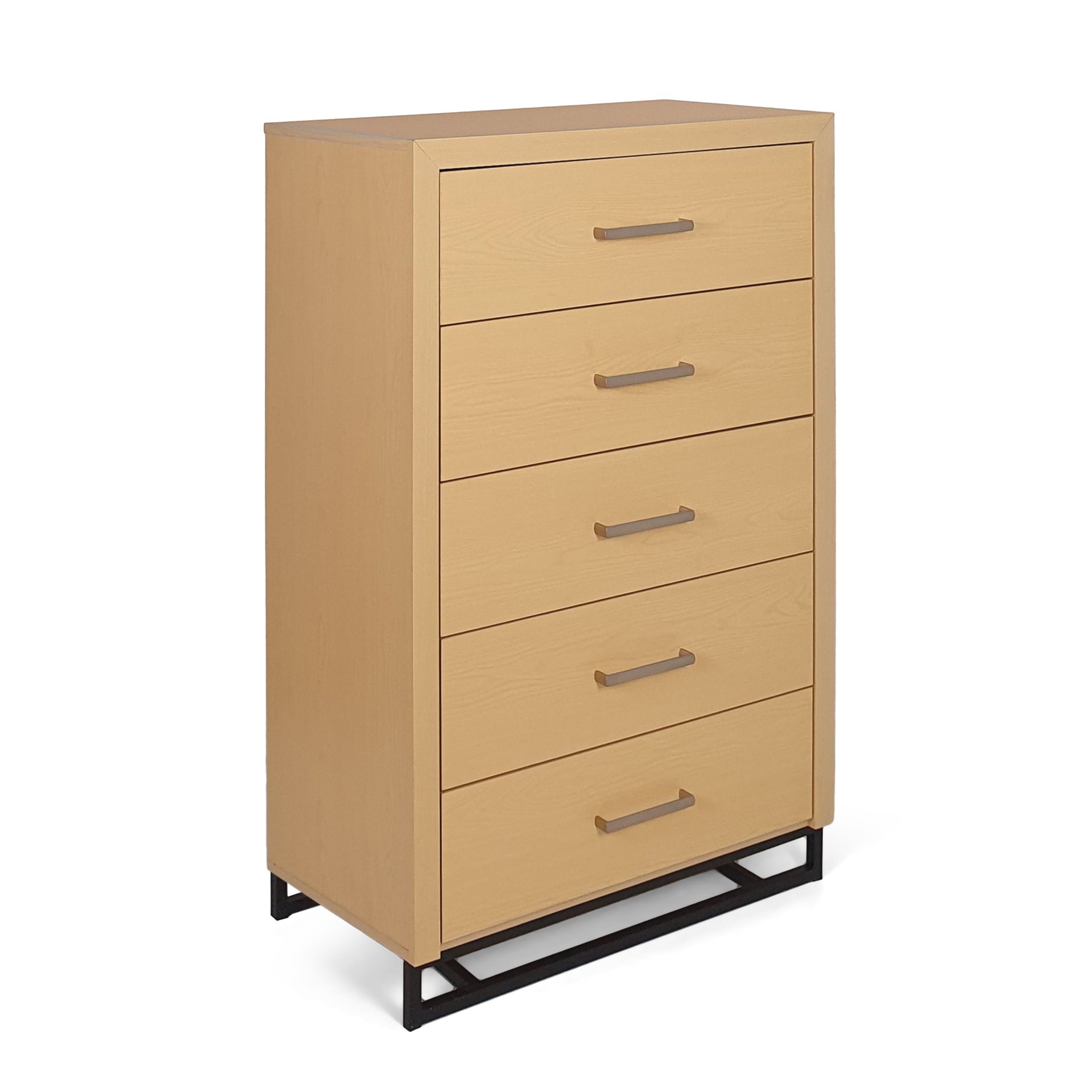 Borah - Contemporary Wood 5 Drawer Dresser - Natural - Image 6