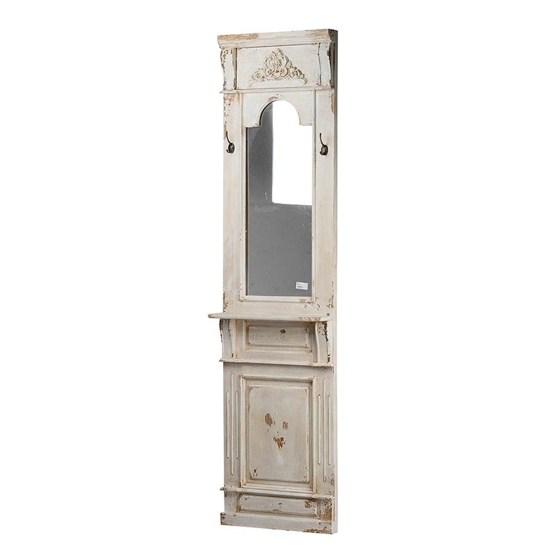Classic Vintage Antique Wall Mirror, French Country Wall Decor - White - Image 3