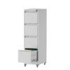 4 Drawer Metal Locking Vertical File Cabinet With Wheels Heavy Duty Lockable Storage For Home & Office - Brushed Nickel - Image 14