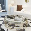 36" Round Tempered Glass Table Top Clear Glass 1 / 4’’" Thick Round Polished Edge - Transparent - Image 2