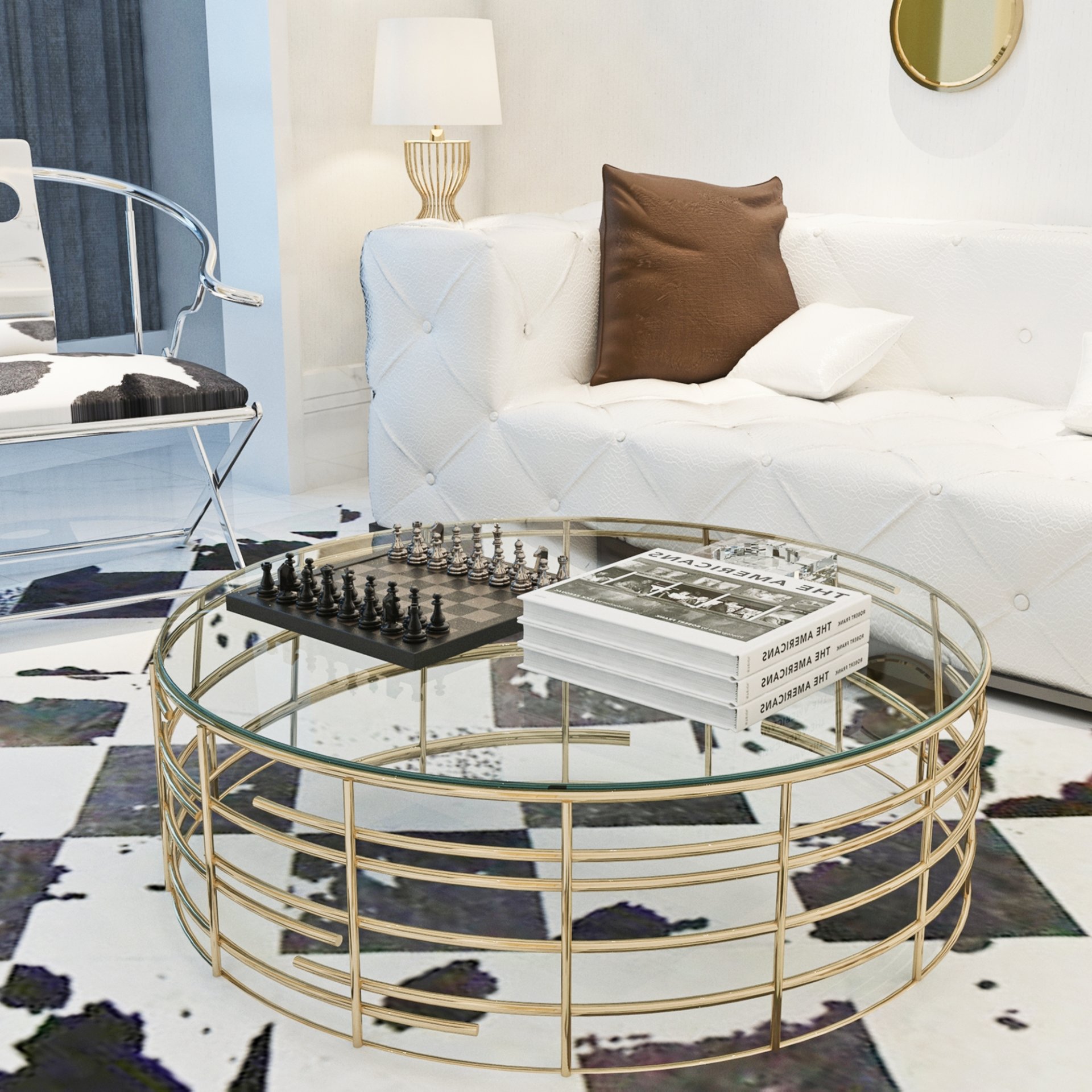 36" Round Tempered Glass Table Top Clear Glass 1 / 4’’" Thick Round Polished Edge - Transparent - Image 2