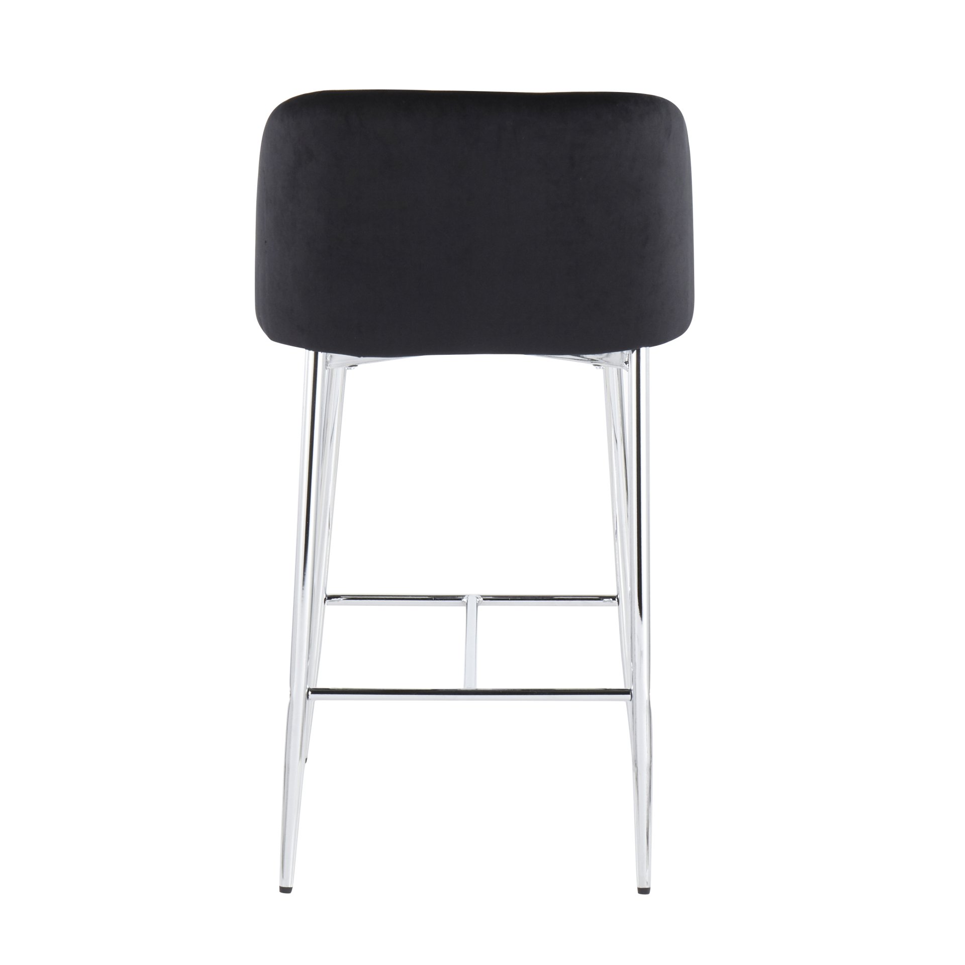 Fran - Contemporary Counter Stool (Set of 2) - Chrome / Black - Image 5