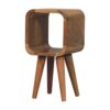 Extra Mini Minimalist Open Curved Bedside Table - Oak - Image 5