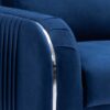 Wenona - Velvet 3 Pieces Living Room Set - Blue - Image 4