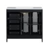 Bathroom Vanity With Two Soft Close Doors, Adjustable Shelves And Three Drawers - Black - Image 20