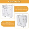 Multifunctional Folding Dining Table With Wall Mounted Sideboard & Storage Space Saving Design - White - Image 9