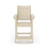 Modern Counter Chair Sleek HDPE Poly Lumber For Dining, Patio, And Garden Comfort - Beige - Image 4